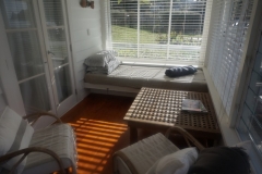 Oneroa Beachfront Cottage Day Bed in the Sun