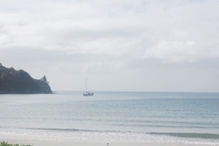 View from front deck of Oneroa Beachfront Cottage